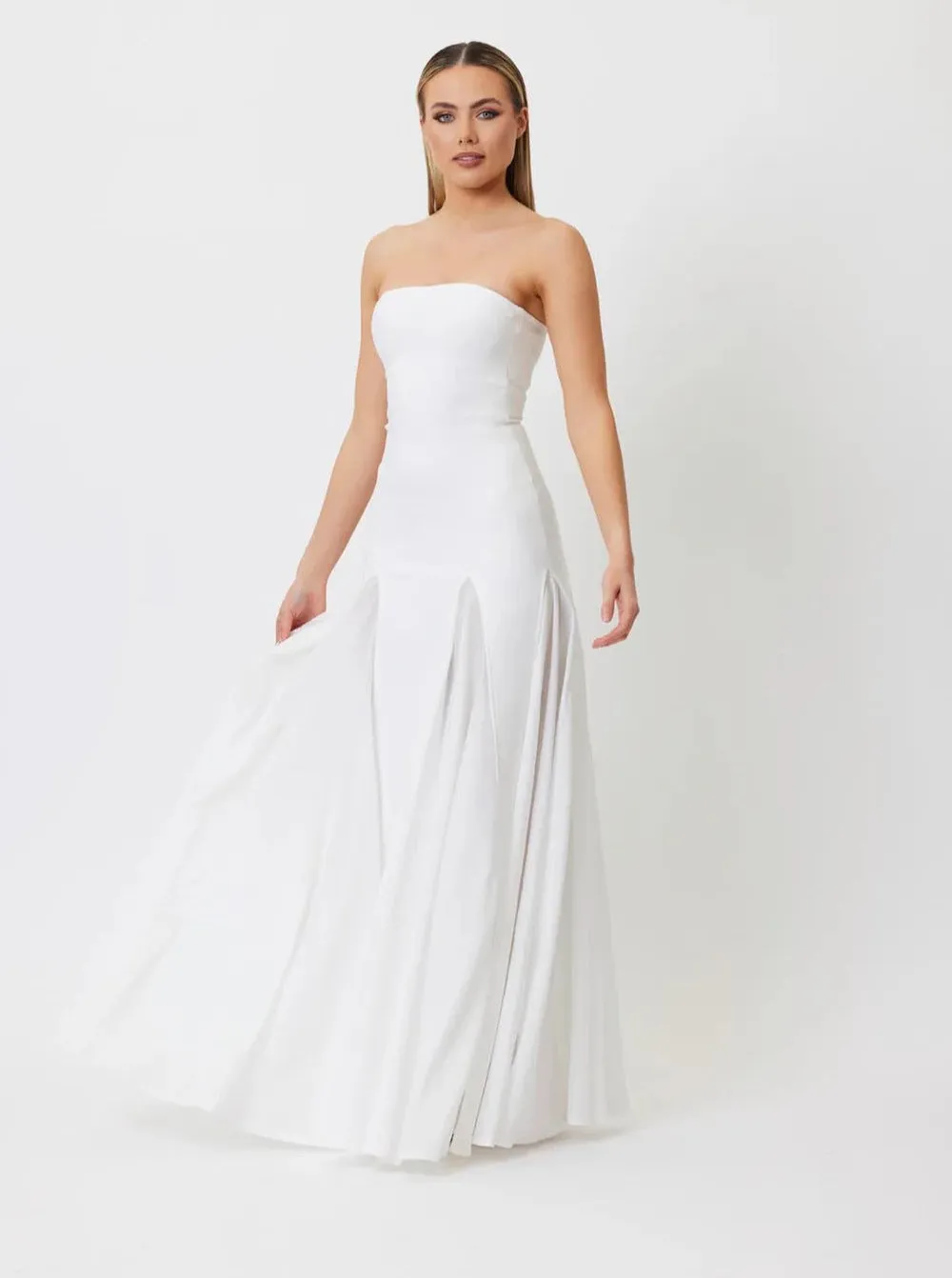 Sexy Slim Tube Top Bandage Mesh Stitching Formal Dress