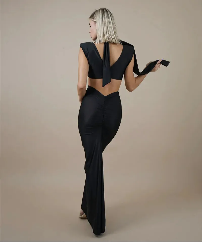 Sexy Turtleneck Solid Sleeveless Bodycon Tank Party Dress
