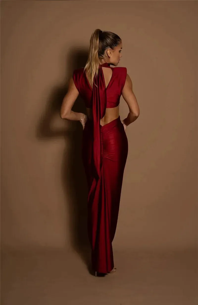 Sexy Turtleneck Solid Sleeveless Bodycon Tank Party Dress