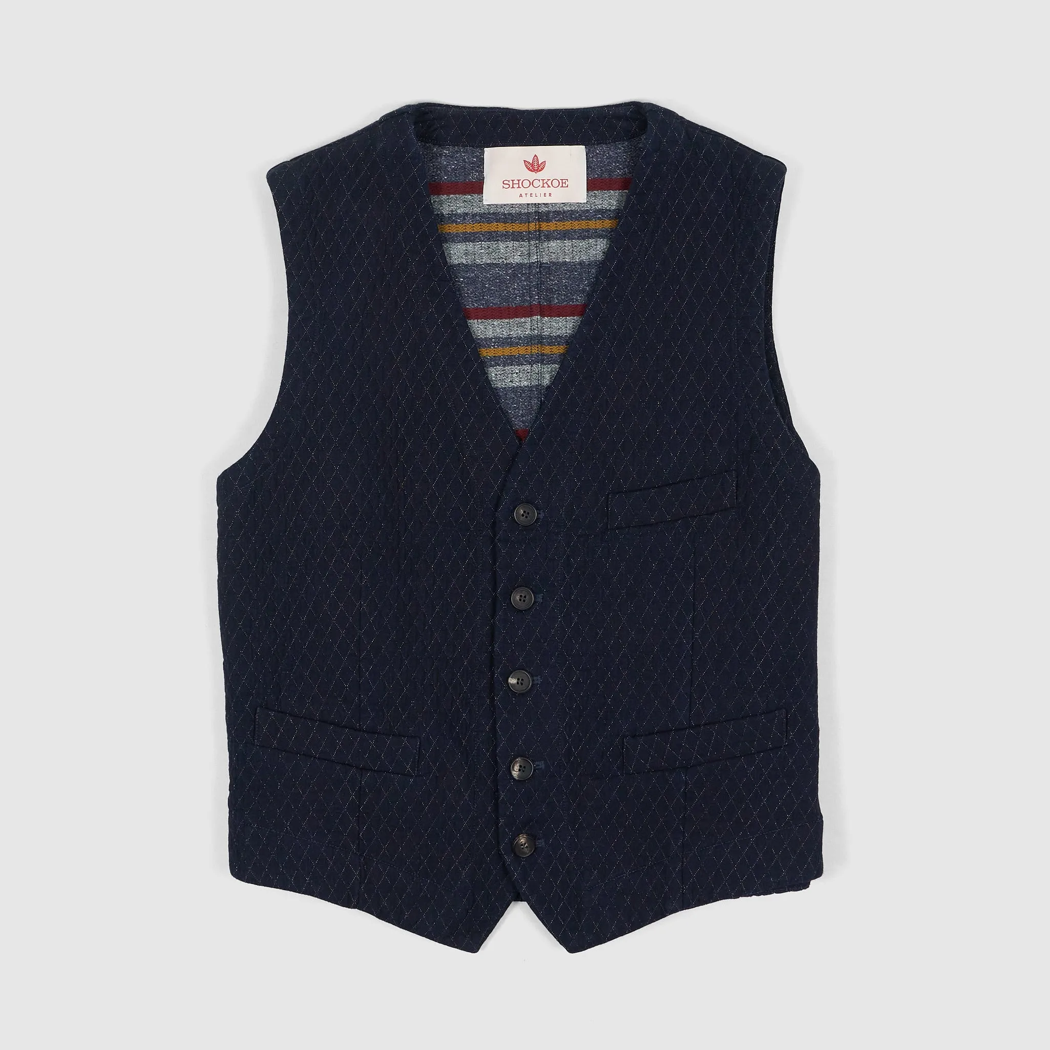 Shockoe Atelier Indigo Dyed Sashiko Vest