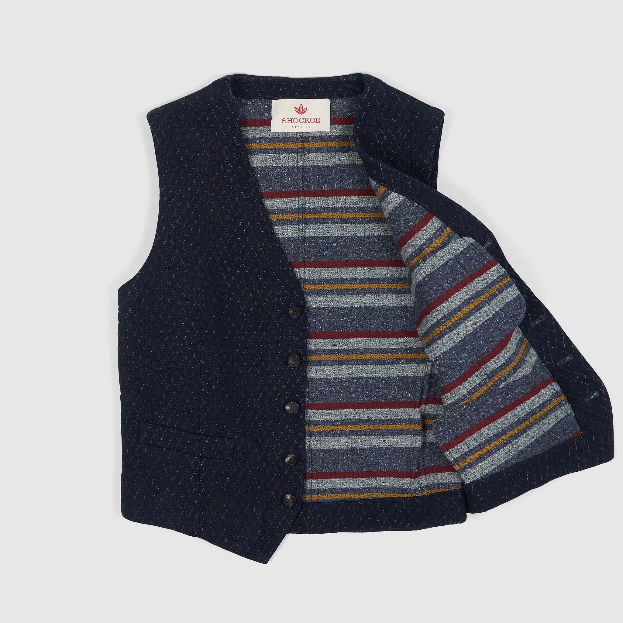 Shockoe Atelier Indigo Dyed Sashiko Vest