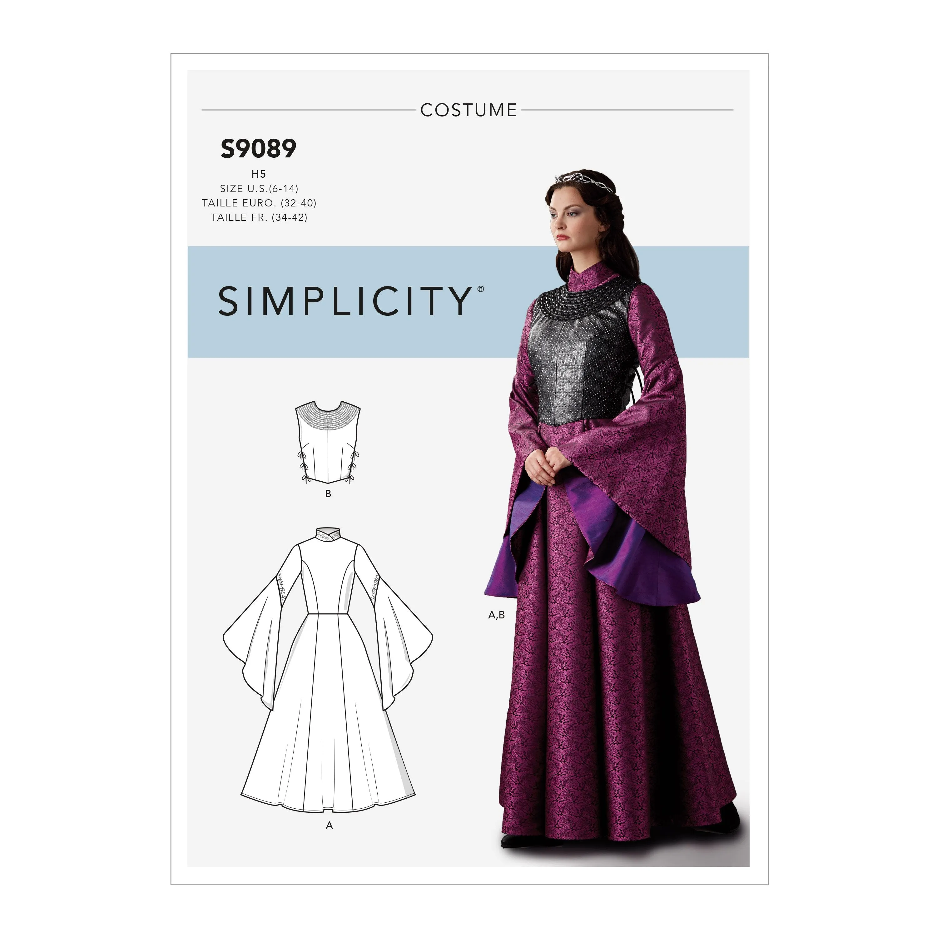 Simplicity Sewing Pattern S9089 Fantasy Costume
