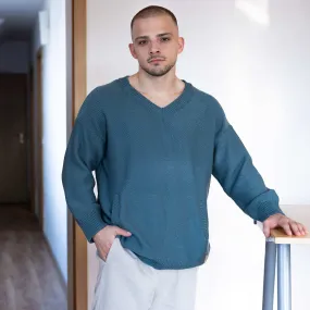 TAHOE 100% Certified Organic Merino Wool Oversized Sweater (Unisex) (No Elastic, No Polyester, No Acrylic, No Synthetics; OC Thread) (100% Biodegradable)