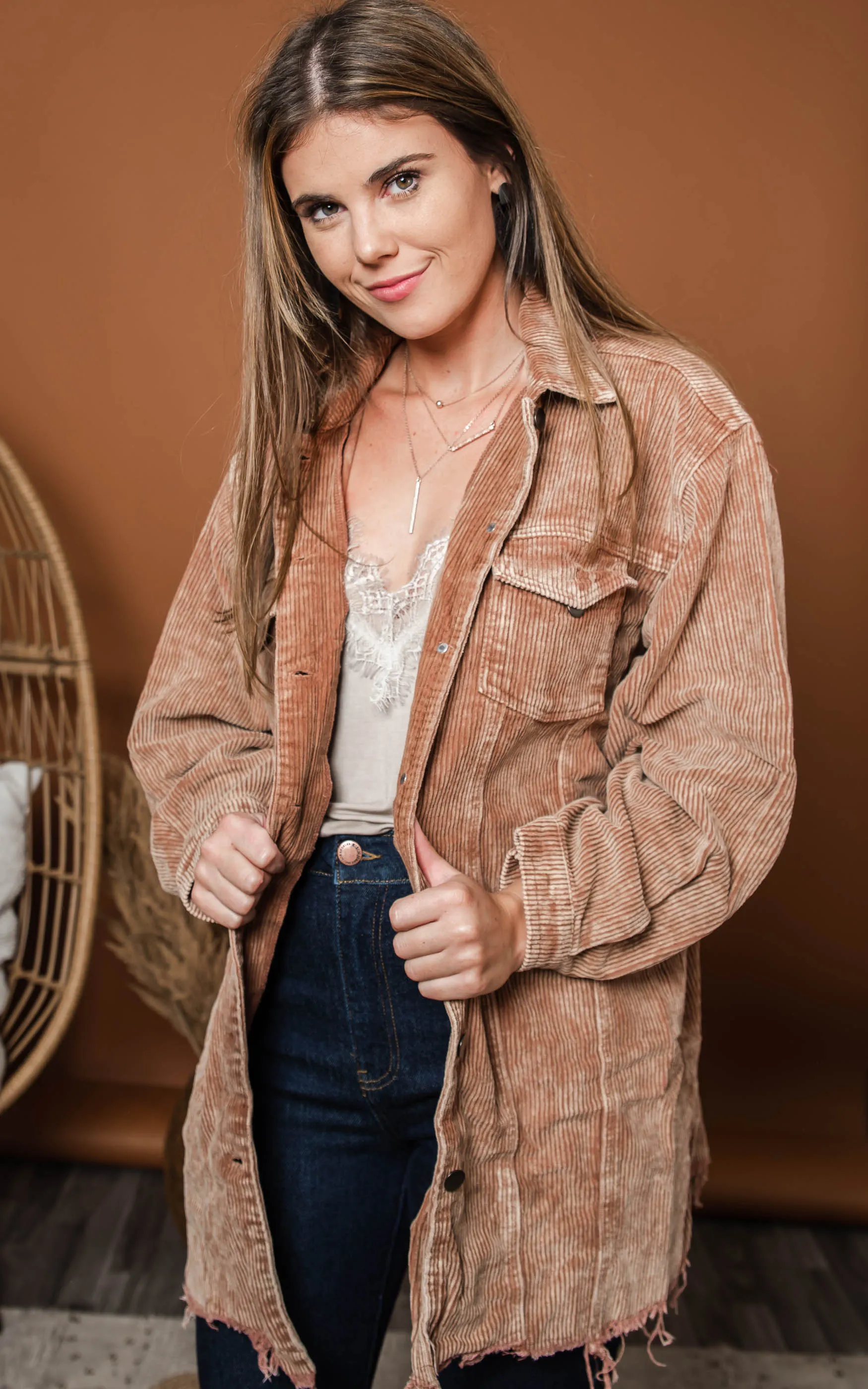 Teddy Bear Brown Corduroy Jacket - POL