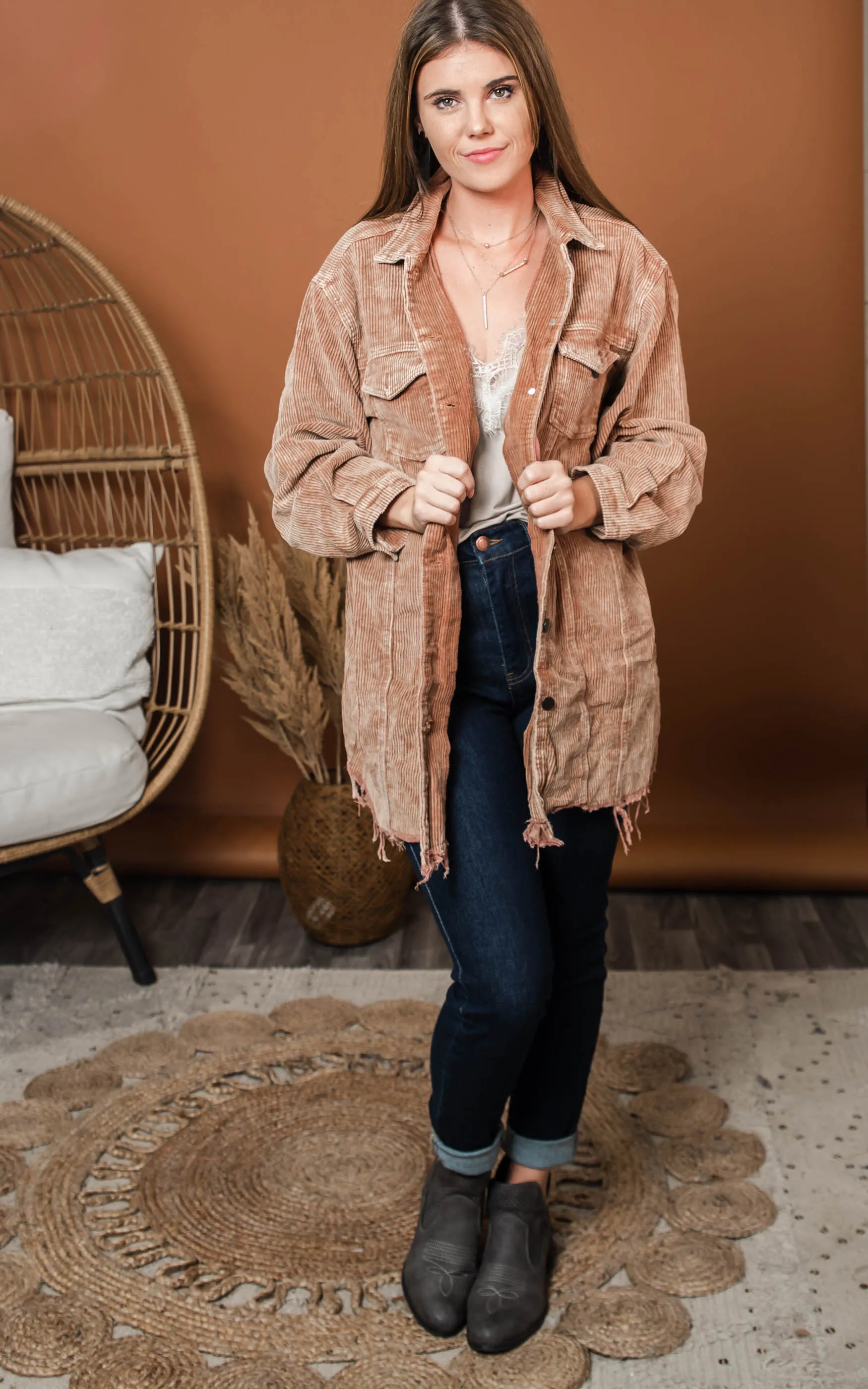 Teddy Bear Brown Corduroy Jacket - POL