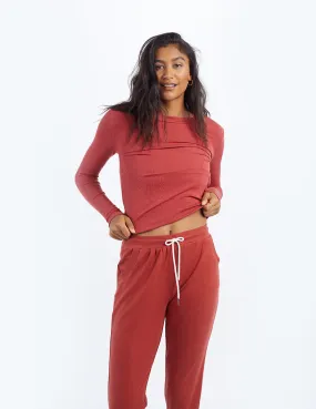 The Softest Ribbed Long Sleeve Crew - Main