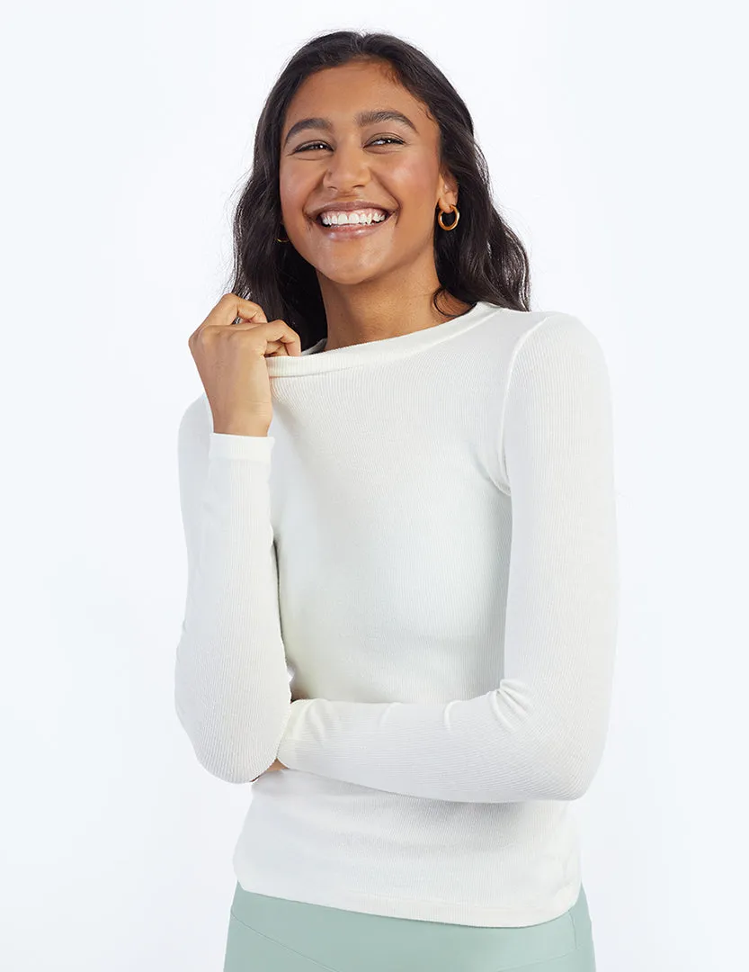 The Softest Ribbed Long Sleeve Crew - Main