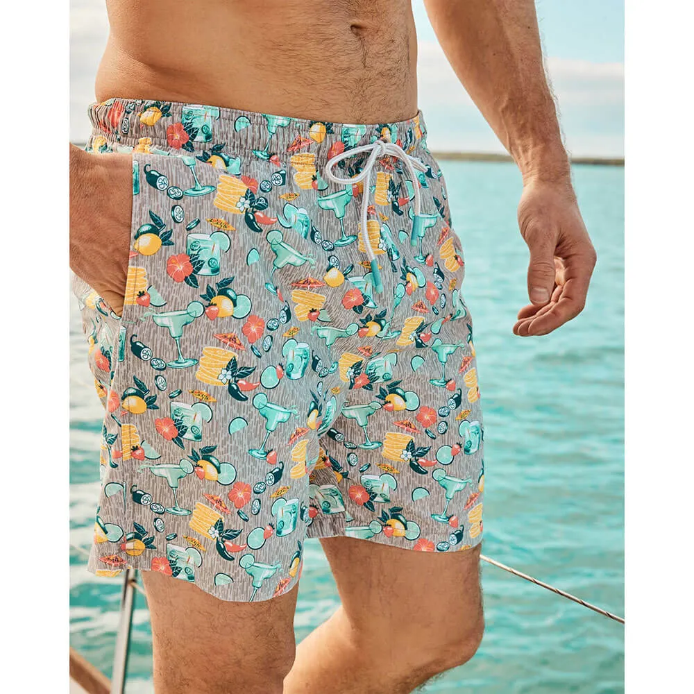 Tommy Bahama 6-Inch Naples Tales Of A Cocktail Swim Trunks - Concrete Grey