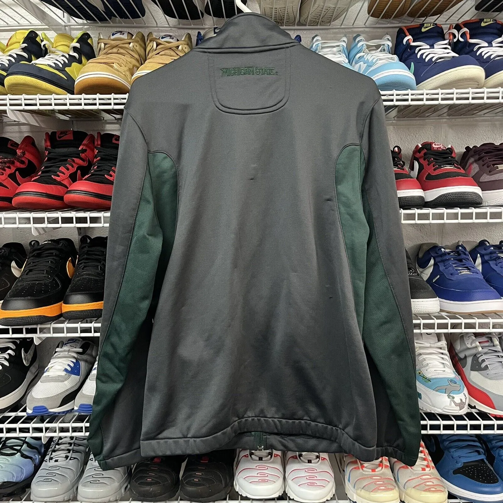 Vtg 2000s Y2K Nike Dri Fit Michigan State Jacket Full Zip Long Sleeve Sz S