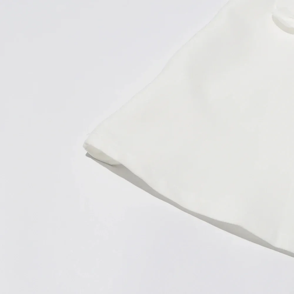 White Backless Square Collar Appliques Formal Dress