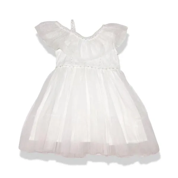 White Off Shoulder Lace Dress