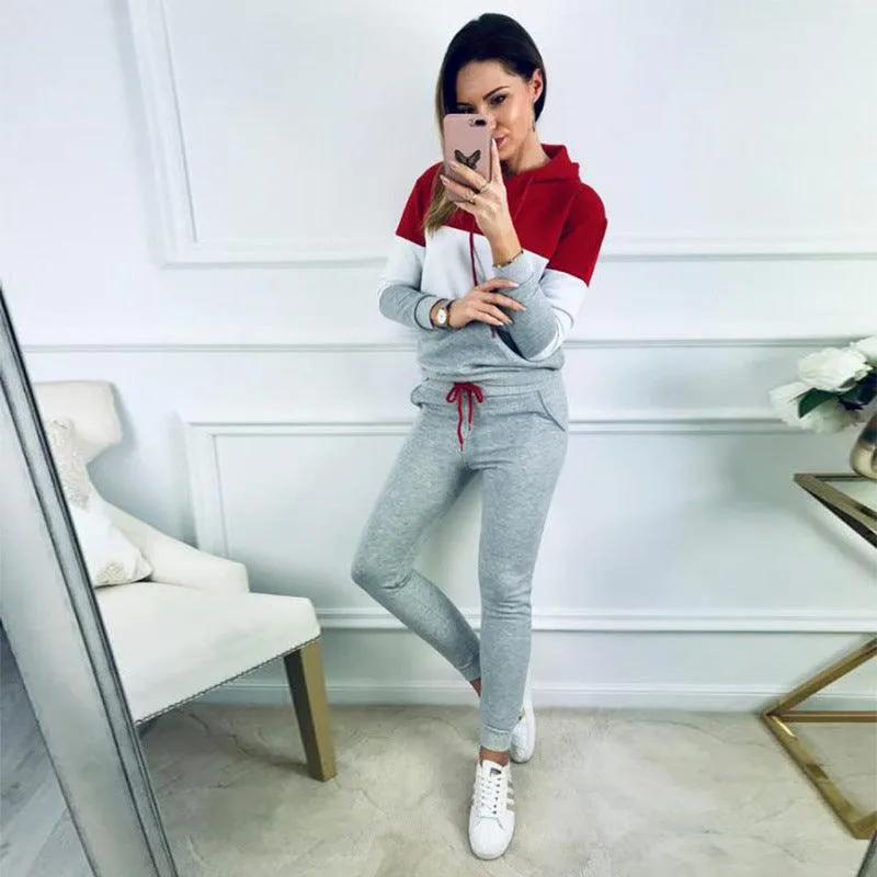 Women's Sportswear Women's Sportswear Fashion Autumn Hooded Casual Suit Tracksuit Women