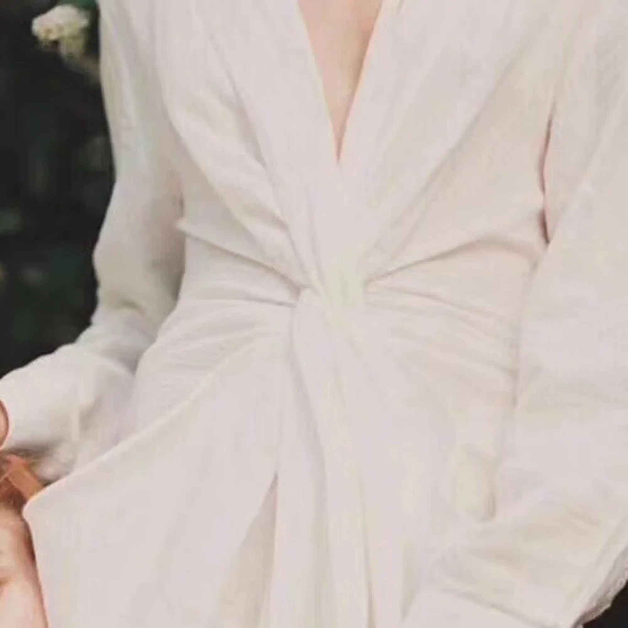 Women's Summer V-Neck Long-Sleeved High-Waist Dress