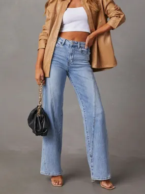 Women’s Wide Leg High Waist Jeans S-XL
